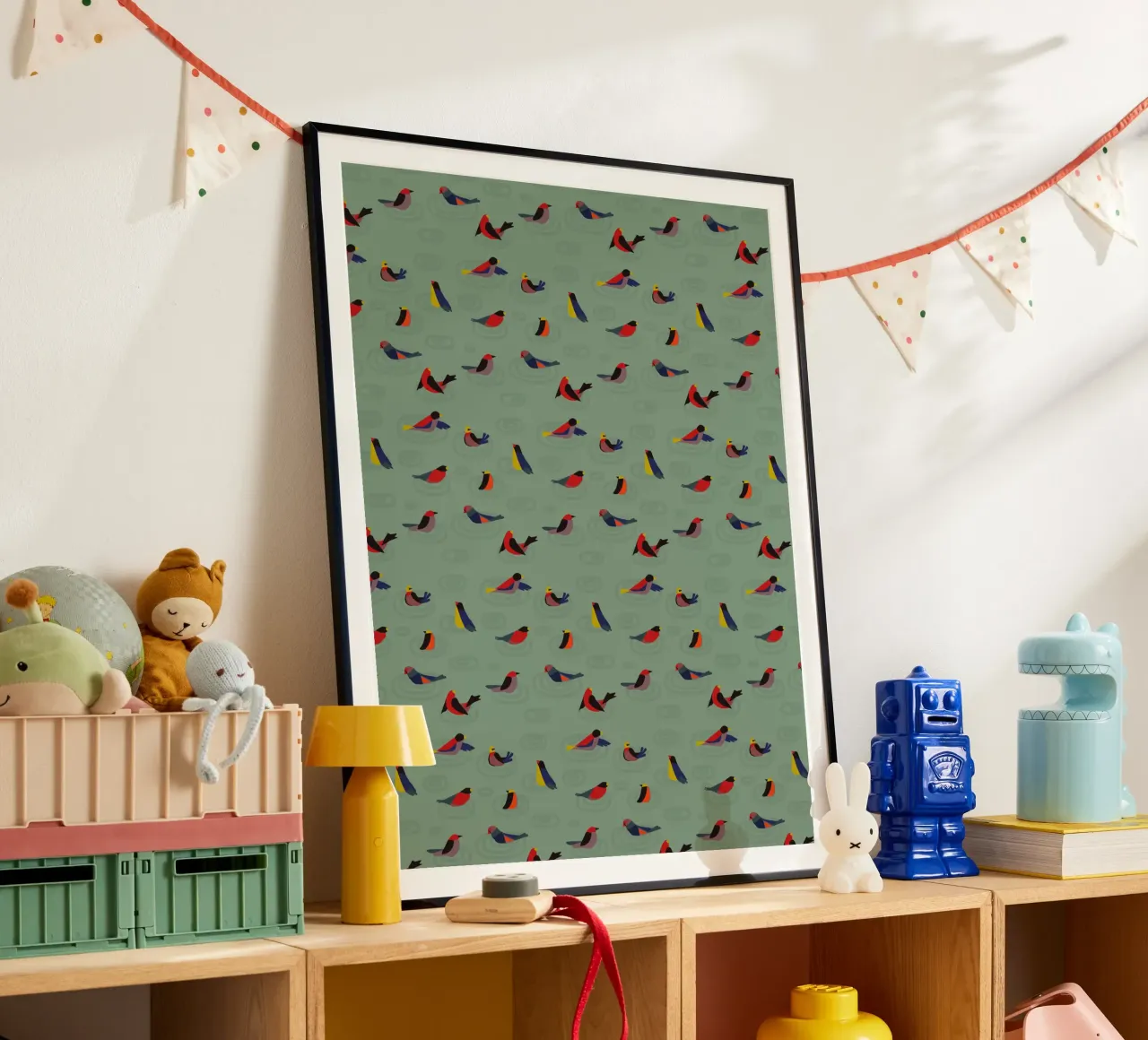 Abstract Bird Pattern – Modern Nature-Inspired Decor carta hahnemühle da Spunk