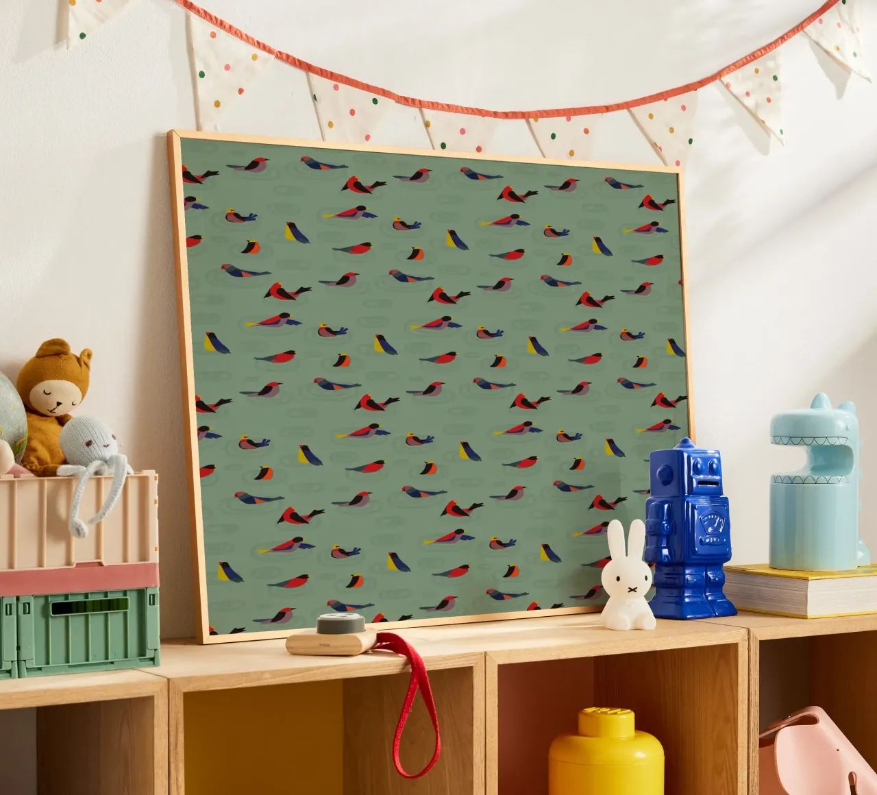 Abstract Bird Pattern – Modern Nature-Inspired Decor carta hahnemühle da Spunk