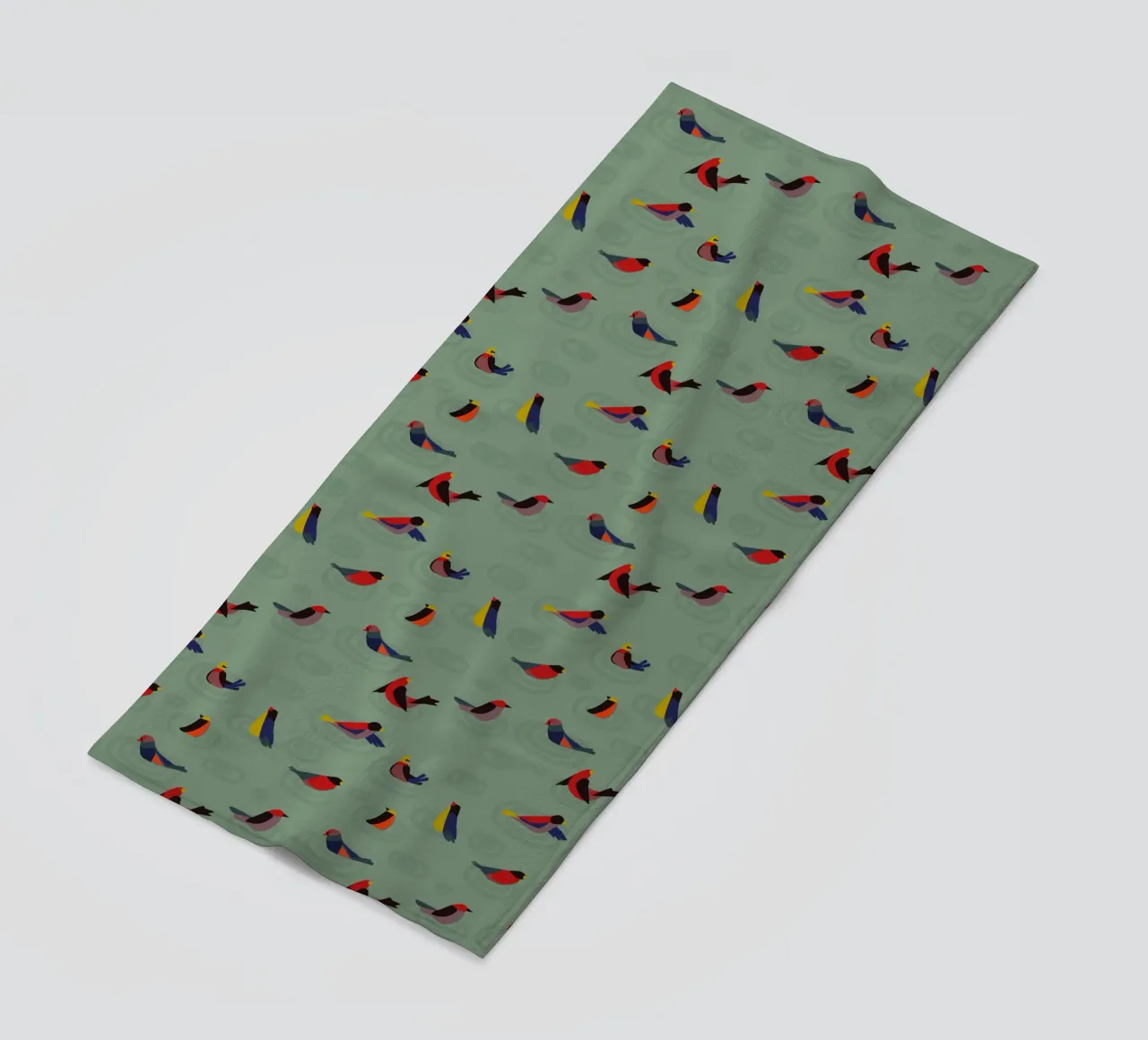 Abstract Bird Pattern – Modern Nature-Inspired Decor telo mare da Spunk