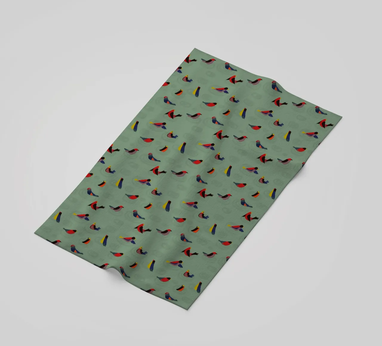 Abstract Bird Pattern – Modern Nature-Inspired Decor telo mare da Spunk
