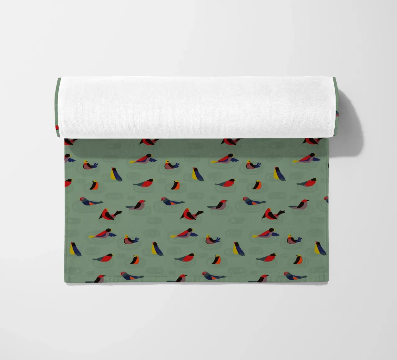 Abstract Bird Pattern – Modern Nature-Inspired Decor telo mare da Spunk