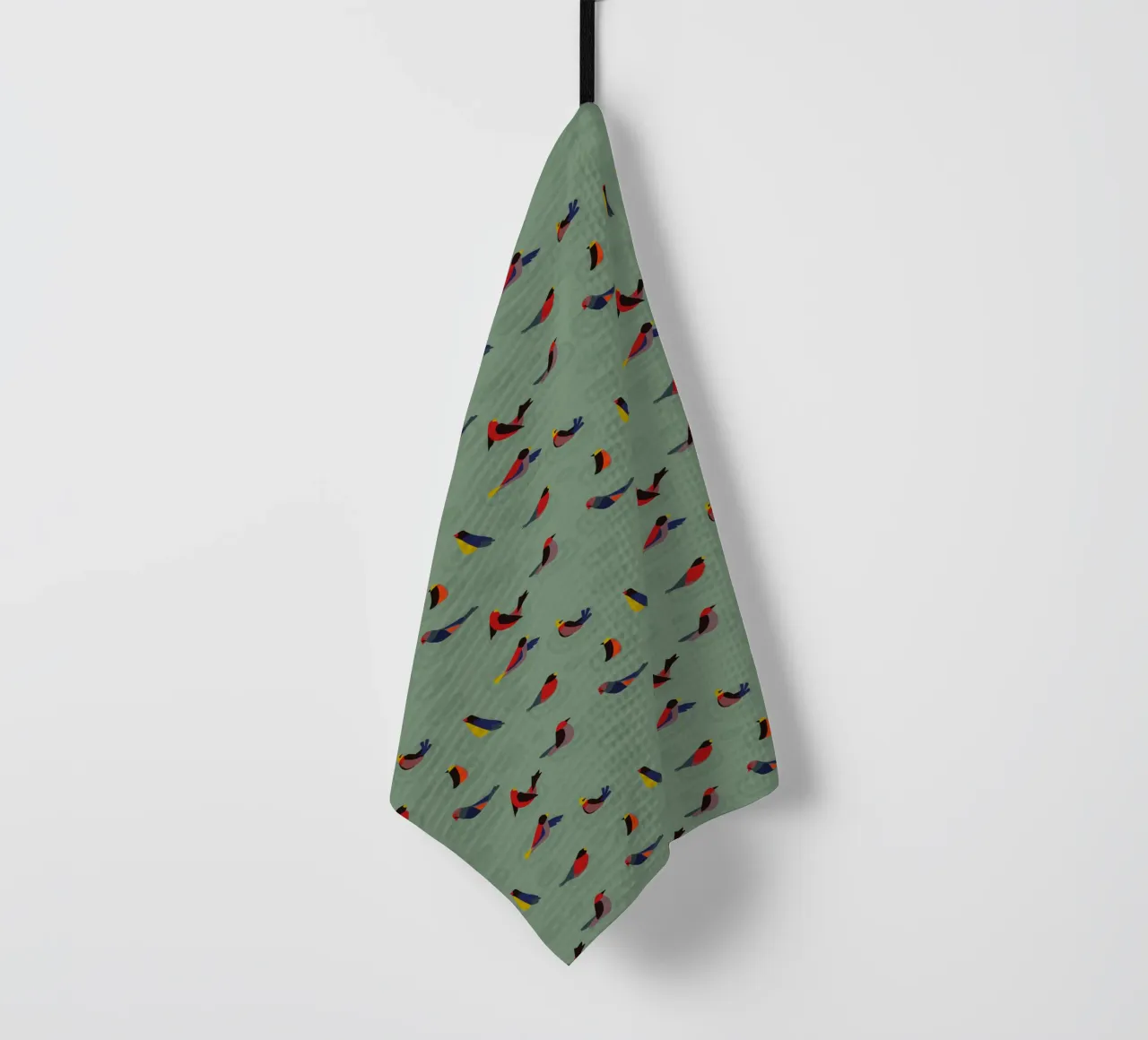 Abstract Bird Pattern – Modern Nature-Inspired Decor torchon de Spunk
