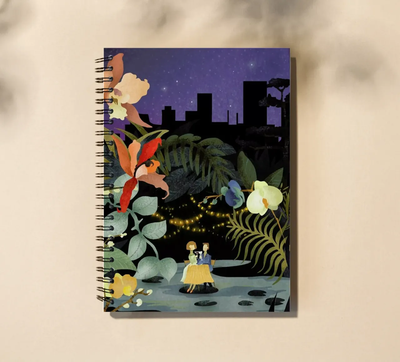 Cocktails and Orchids spiral notebook by Amalia Restrepo