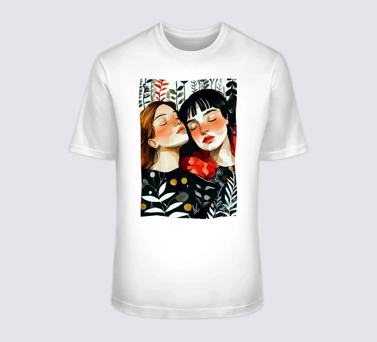 L'amore è nell'aria pittura digitale ad acquerello t-shirt da Justyna Jaszke JBJart
