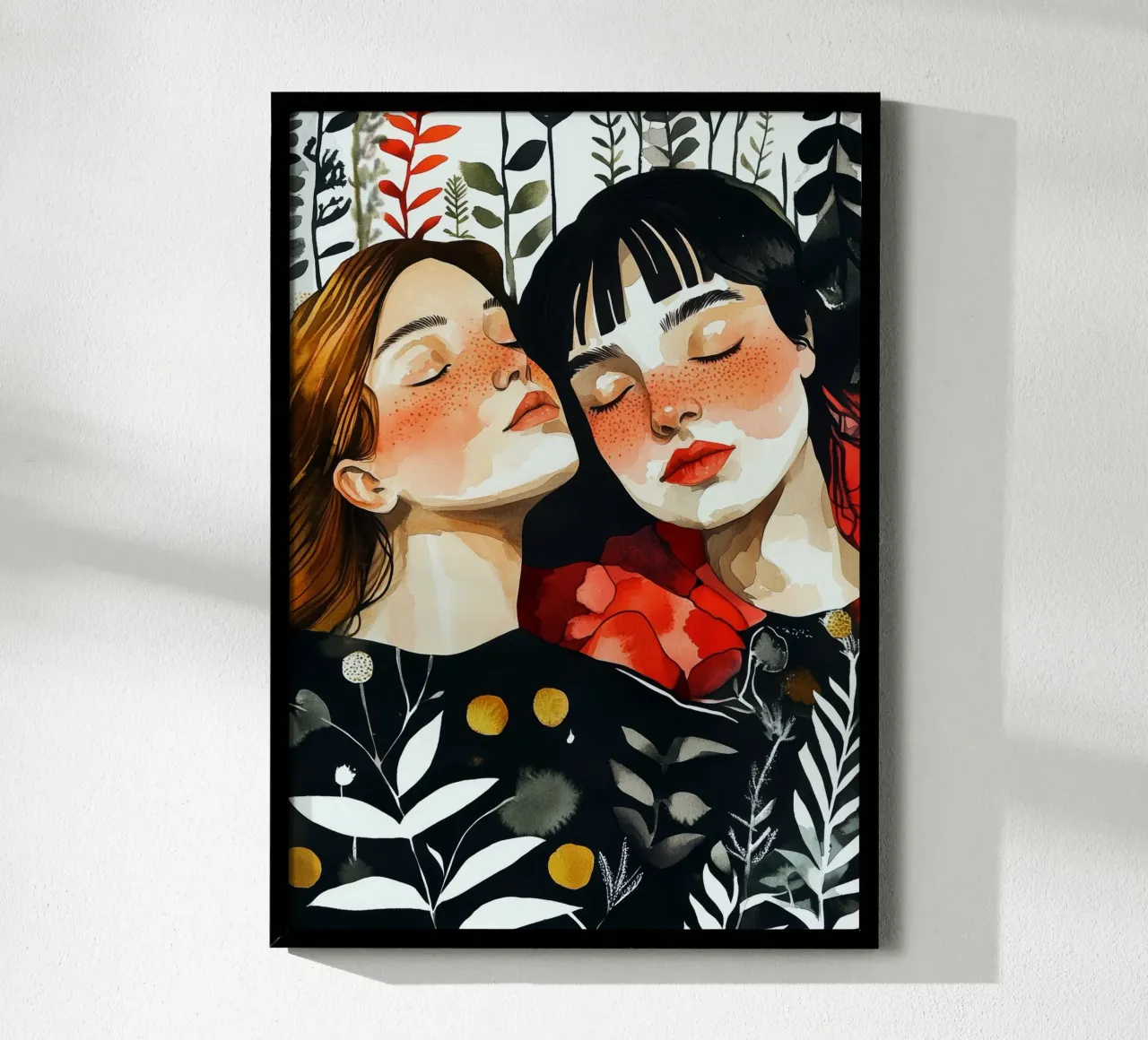 L'amore è nell'aria pittura digitale ad acquerello carta hahnemühle da Justyna Jaszke JBJart