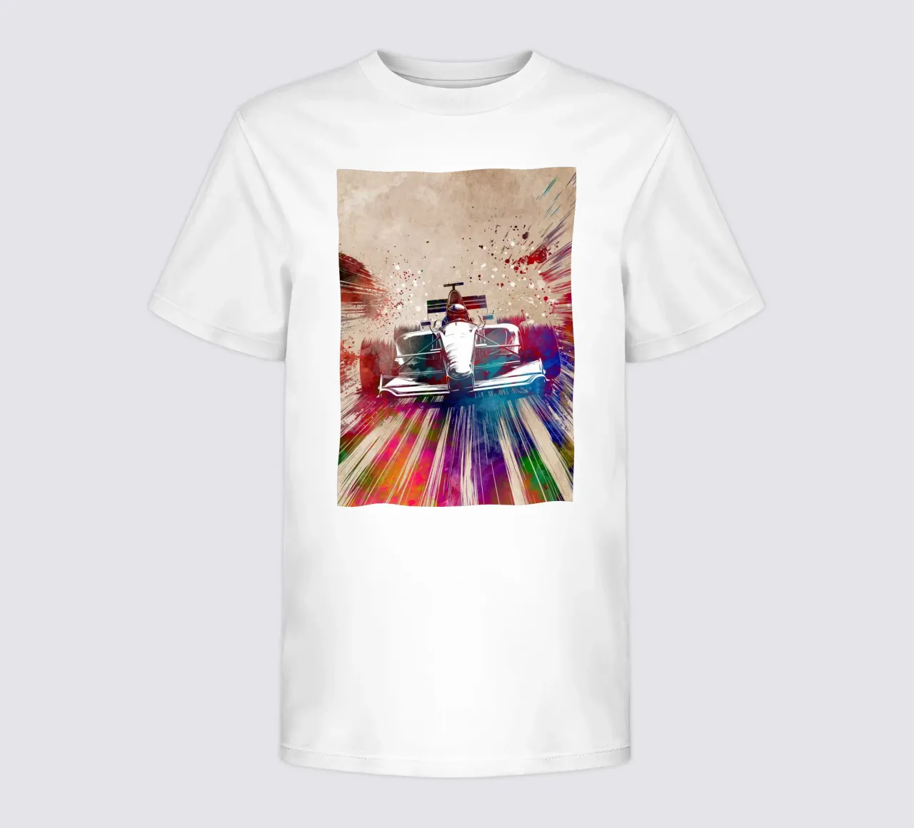 Car racing sport art kids t-shirt by Justyna Jaszke JBJart