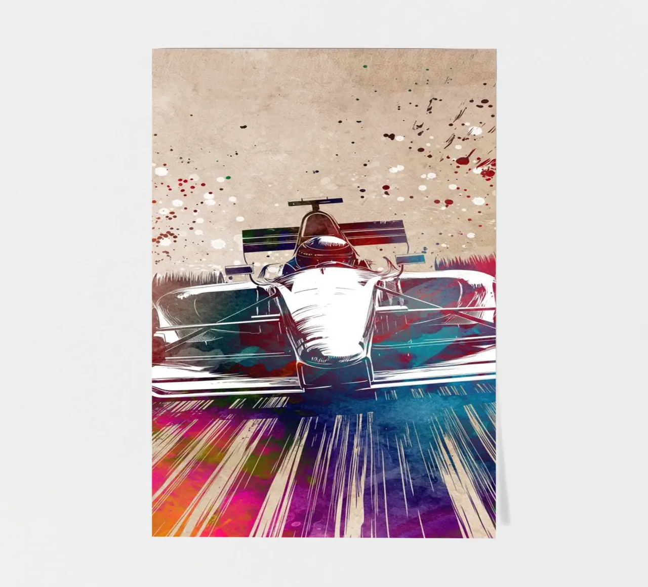 Art de la course automobile planche autocollant de Justyna Jaszke JBJart