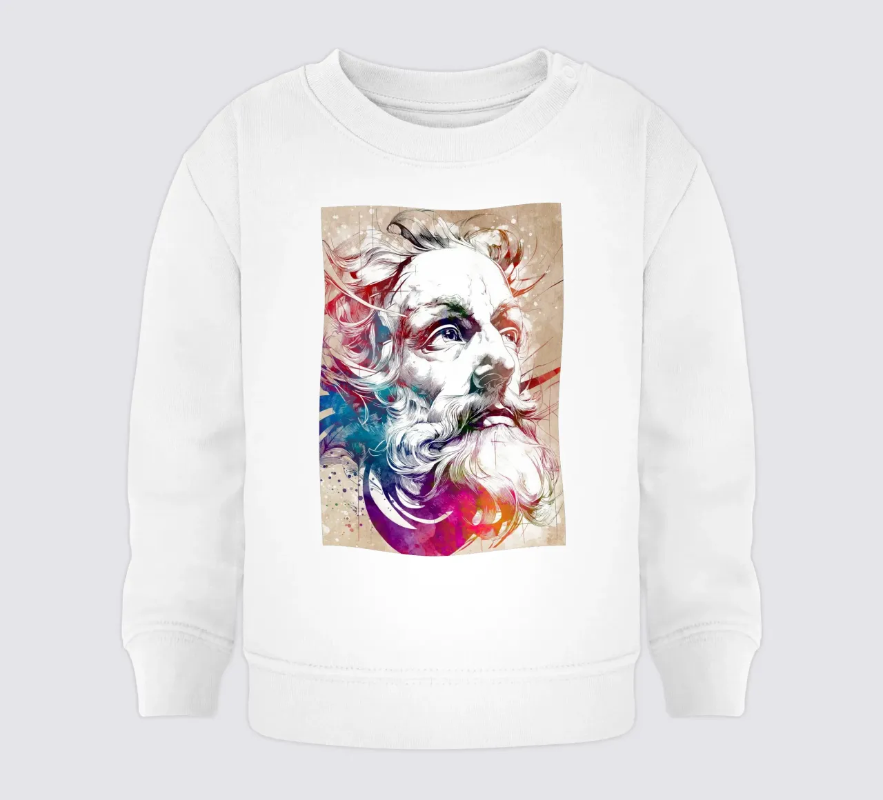 Leonardo arte digitale felpa neonato da Justyna Jaszke JBJart