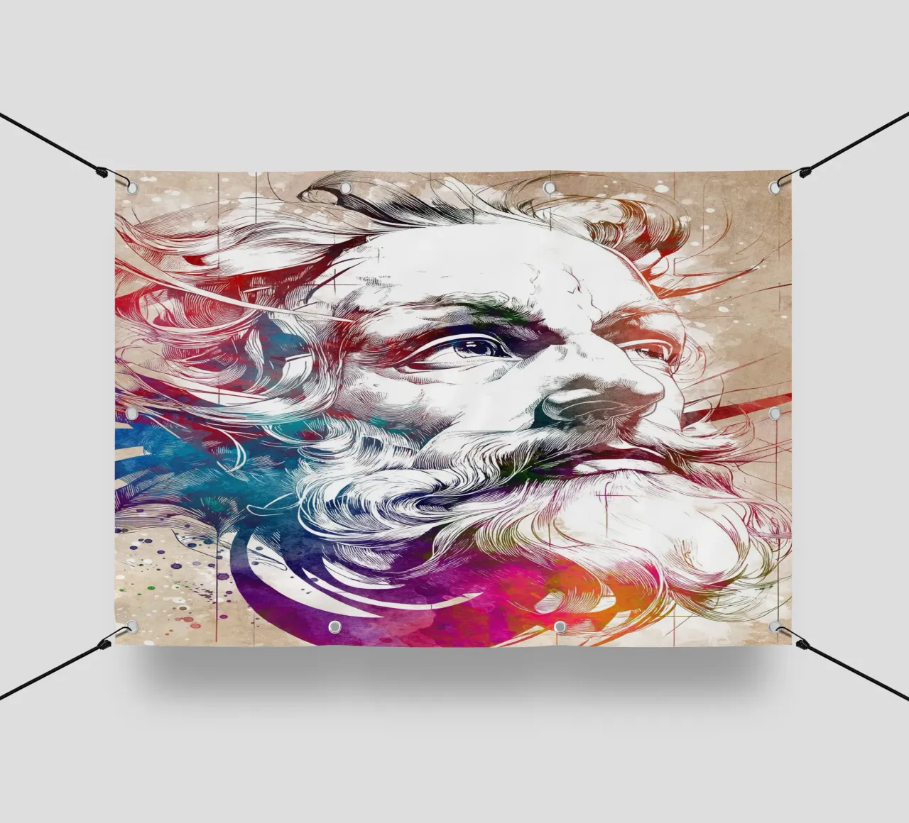 Leonardo arte digitale telo in pvc da Justyna Jaszke JBJart