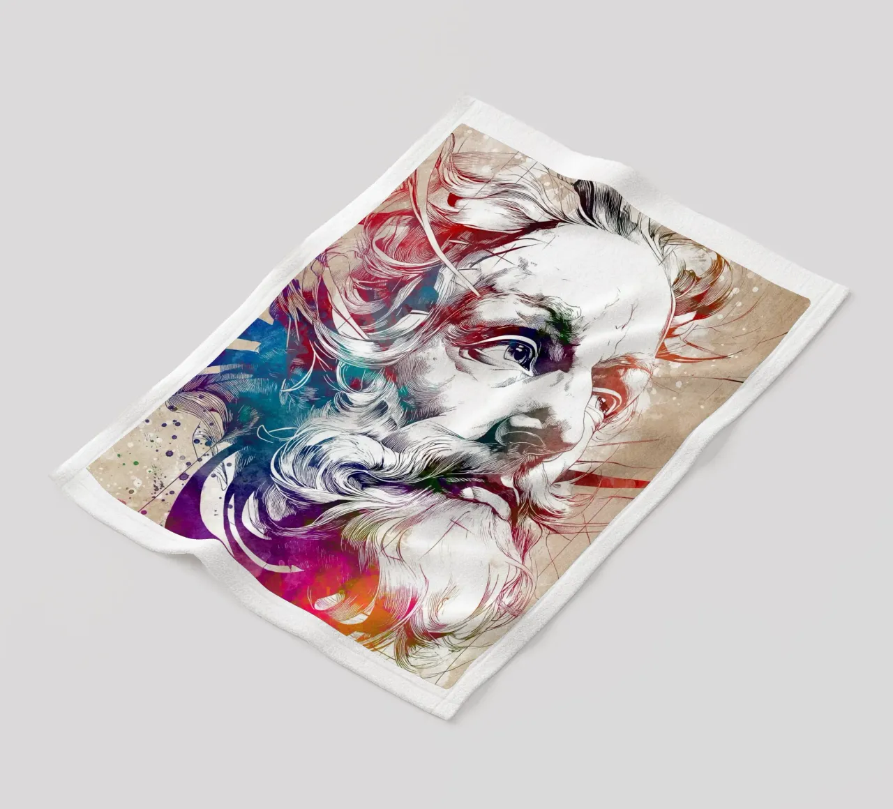 Leonardo arte digitale coperta in pile da Justyna Jaszke JBJart