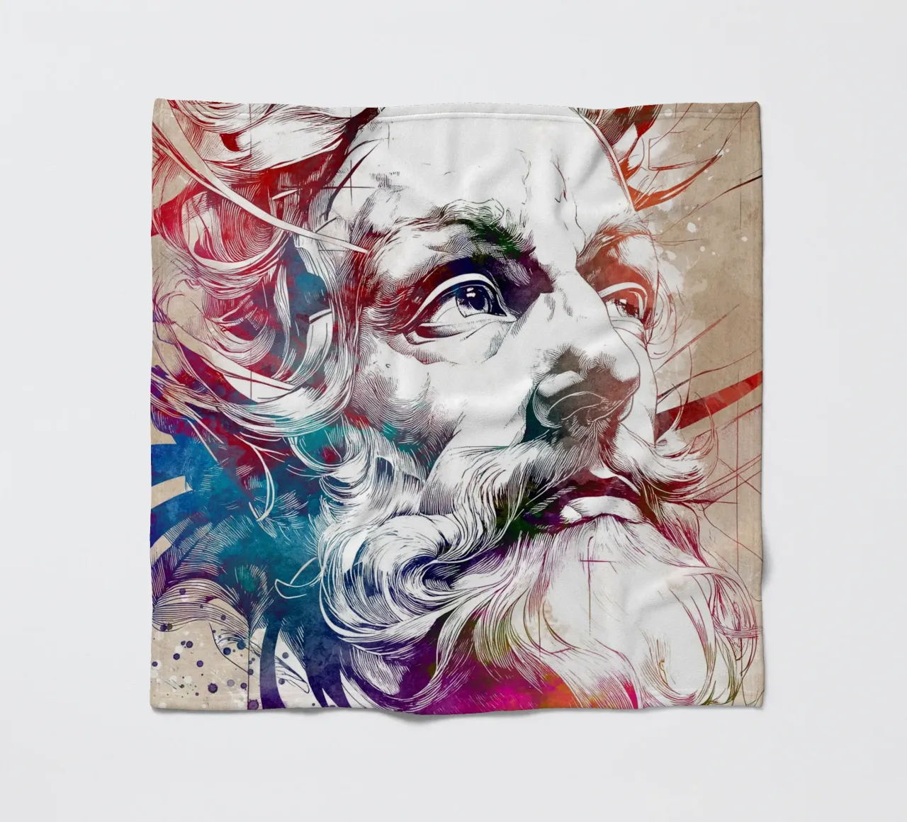 Leonardo arte digitale coperta in pile da Justyna Jaszke JBJart