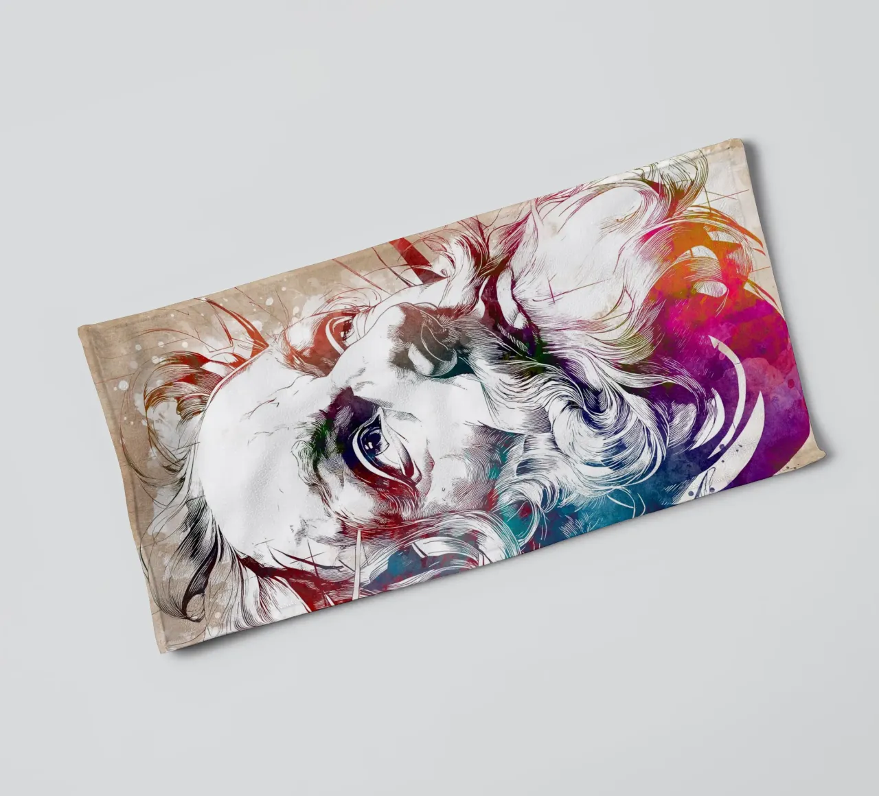 Leonardo digitale Kunst Handtuch von Justyna Jaszke JBJart