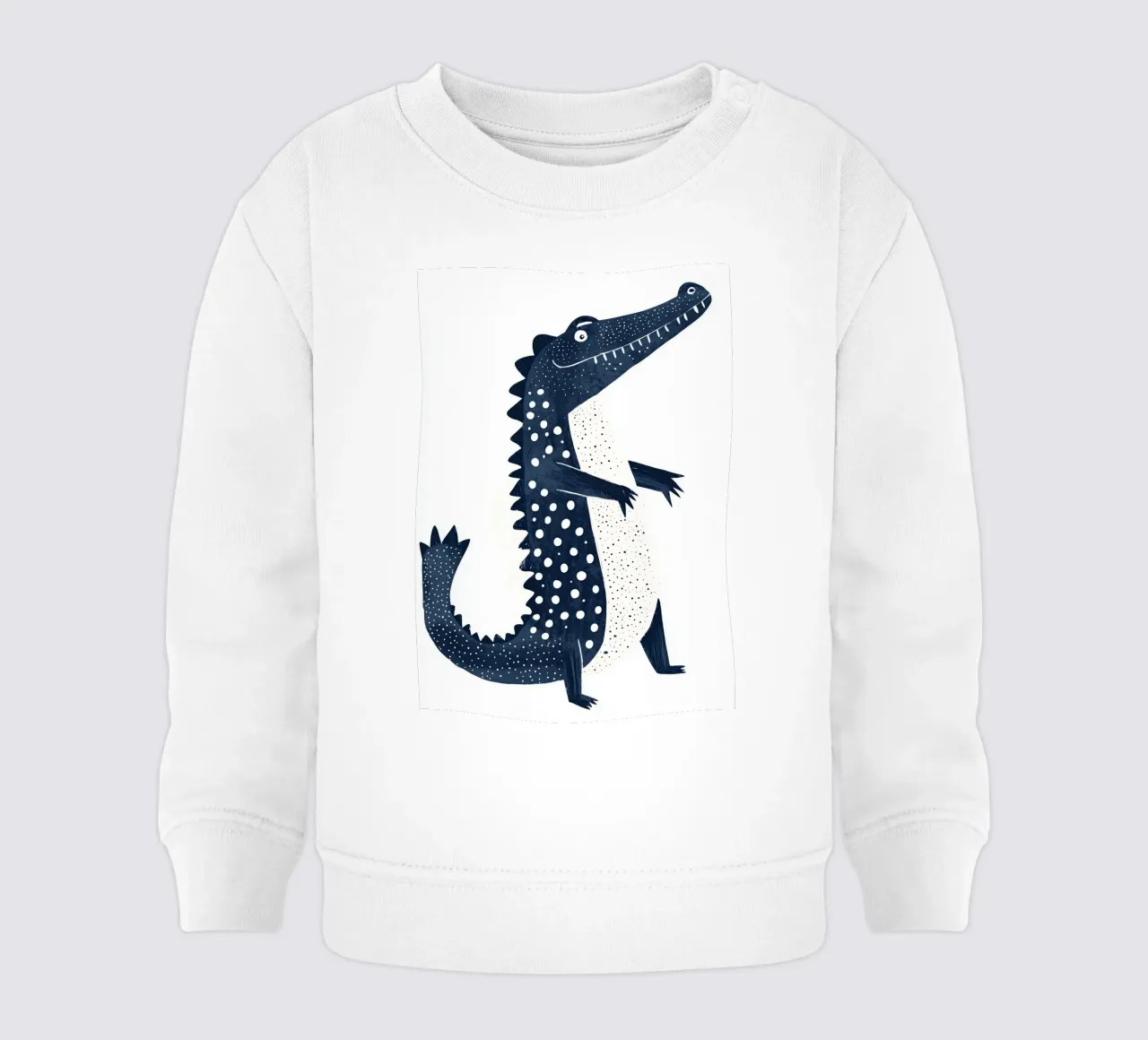 Crocodile Nursery Wall Art, Animal Poster Playroom Decor baby sweatshirt by Little Lola