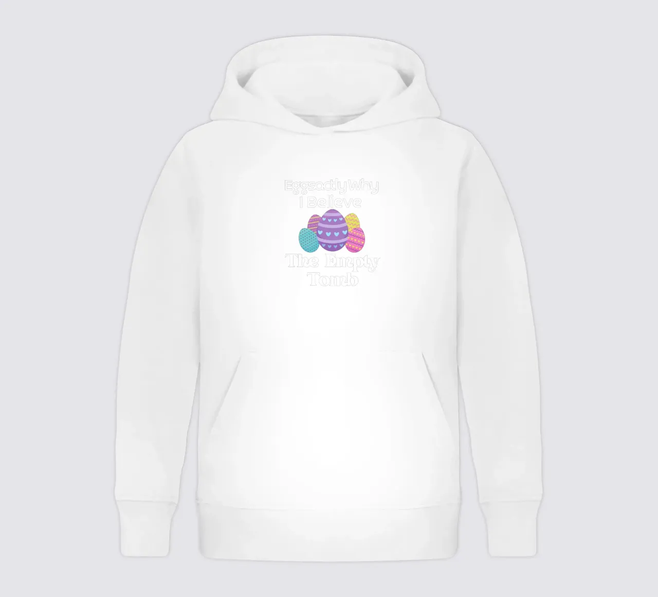 Eggsactly por qué creo que la tumba vacía utilizar para mostrar la fe sudadera con capucha para niño de Lionandlamb