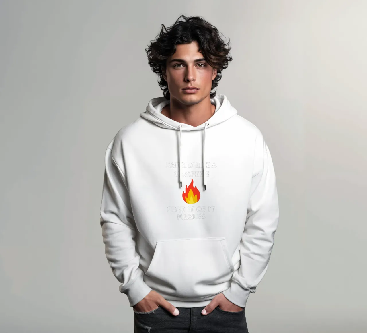 La fe es como una hoguera alimentarla o se apaga mostrar fe sudadera con capucha de Lionandlamb