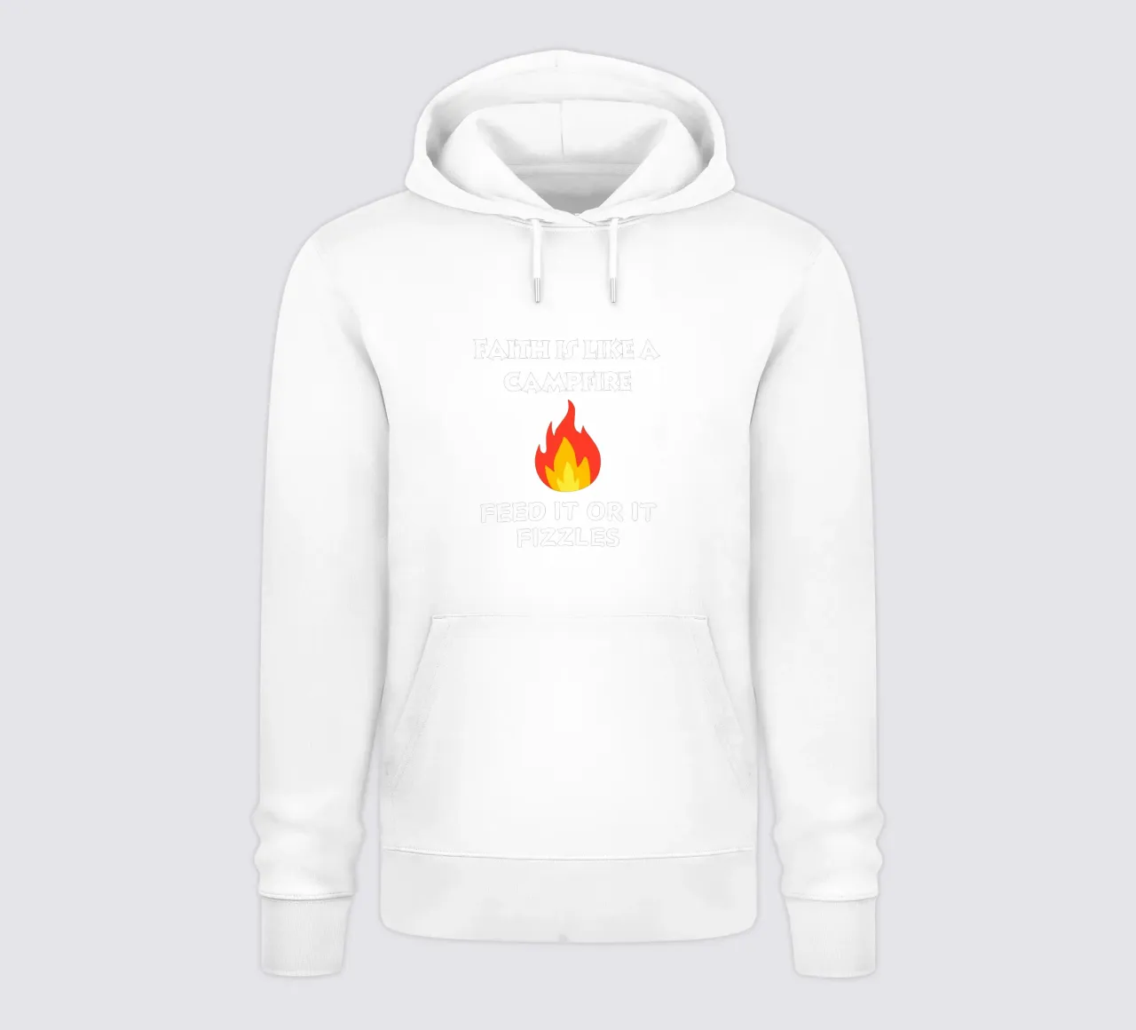 La fe es como una hoguera alimentarla o se apaga mostrar fe sudadera con capucha de Lionandlamb