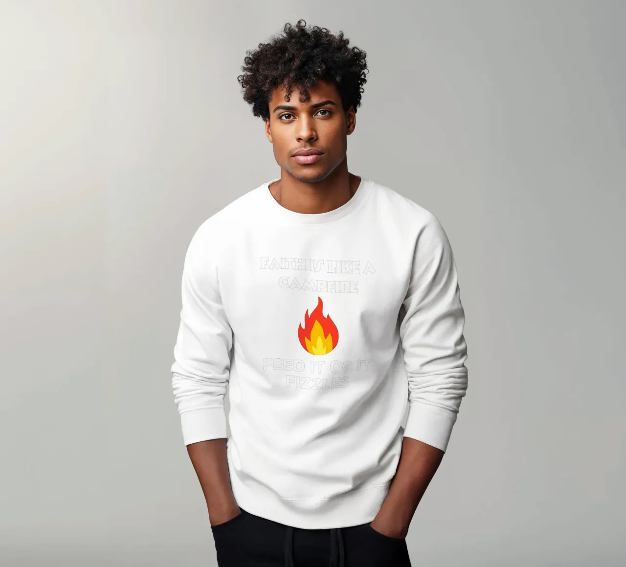La fe es como una hoguera alimentarla o se apaga mostrar fe sudadera de Lionandlamb
