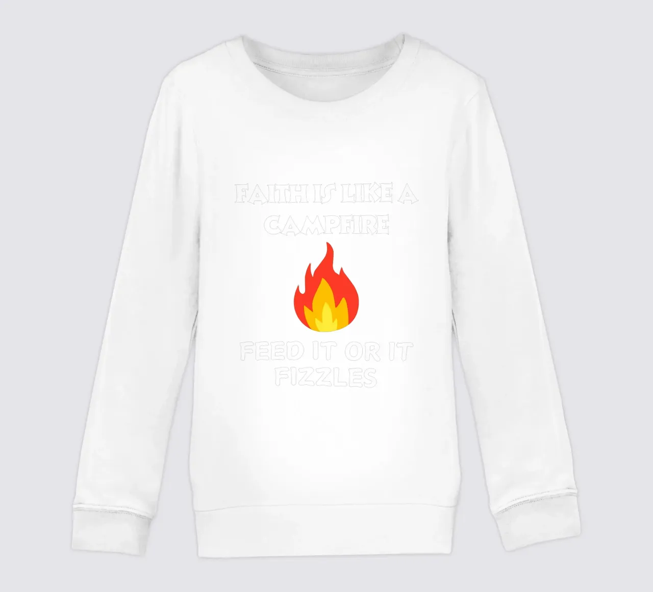 La fe es como una hoguera alimentarla o se apaga mostrar fe sudadera para niño de Lionandlamb