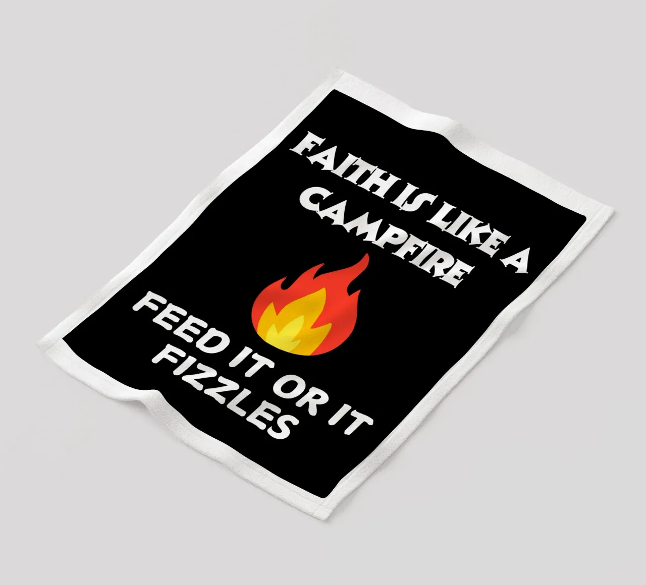 Glaube ist wie ein Lagerfeuer, füttere es oder es verpufft Glaube zeigen Fleecedecke von Lionandlamb