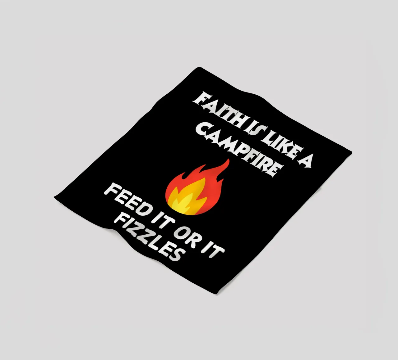 Glaube ist wie ein Lagerfeuer, füttere es oder es verpufft Glaube zeigen Fleecedecke von Lionandlamb