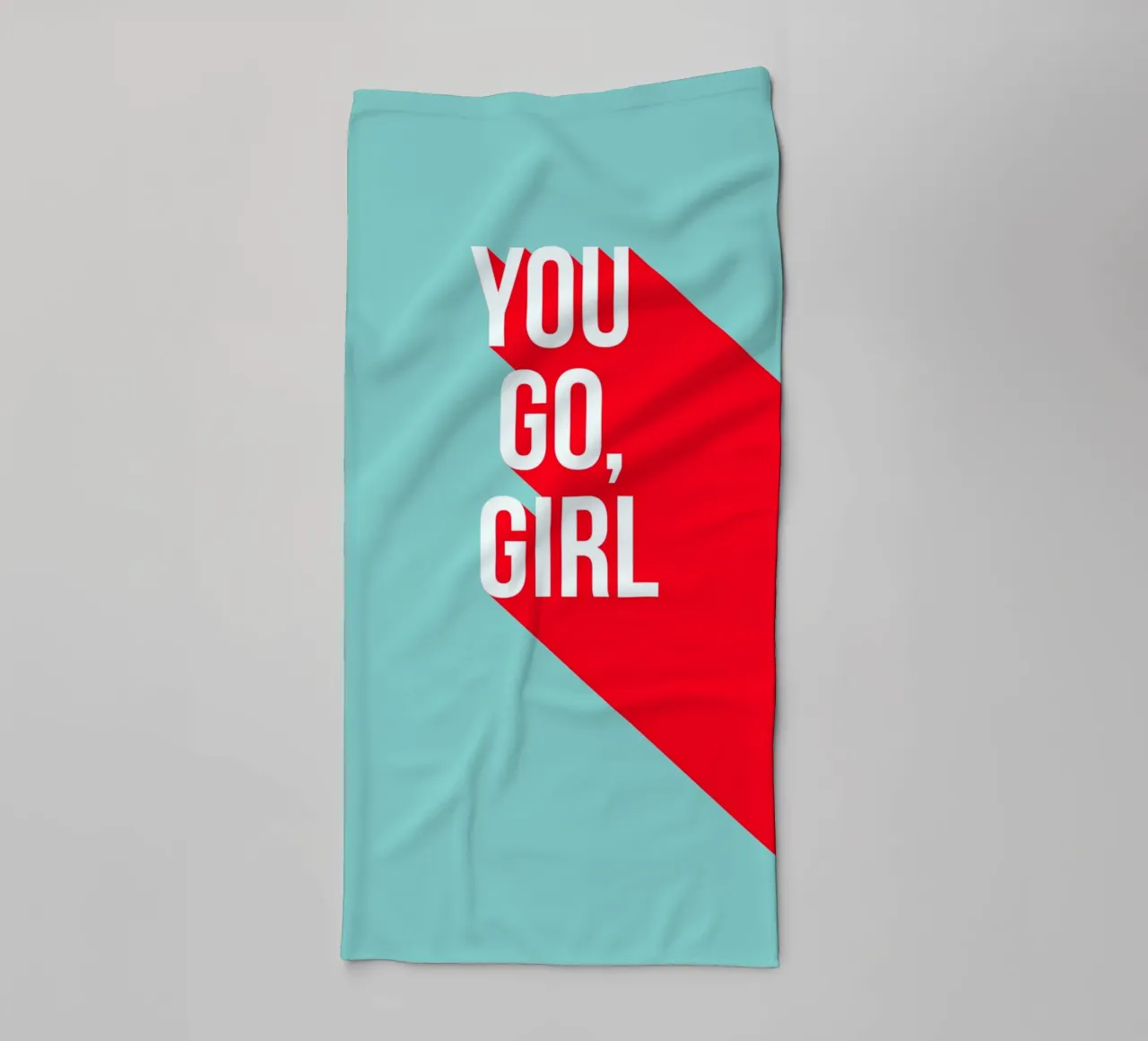 You Go Girl Power Retro typography towel by Dominique Vari Words