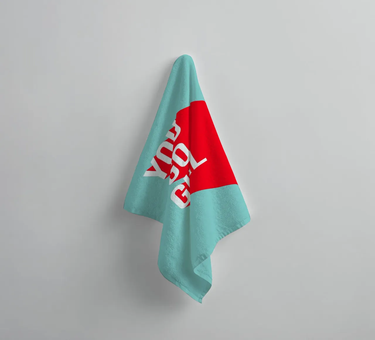 You Go Girl Power Retro typography towel by Dominique Vari Words