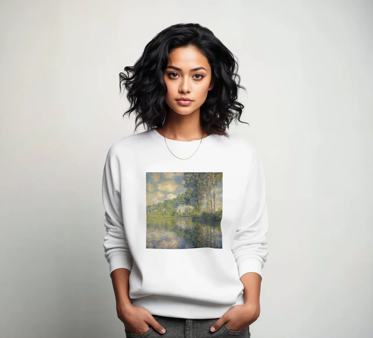 Claude Monet - Populieren aan de Epte sweatshirt van Timeless Artworks
