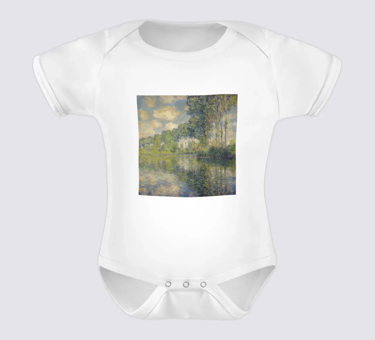 Claude Monet - Pioppi sull'Epte body neonato maniche corte da Timeless Artworks