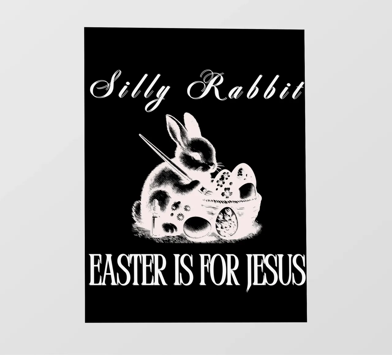 Silly Rabbit Pascua es para Jesús utilizar para mostrar su fe regalo lámina retroiluminada de Lionandlamb