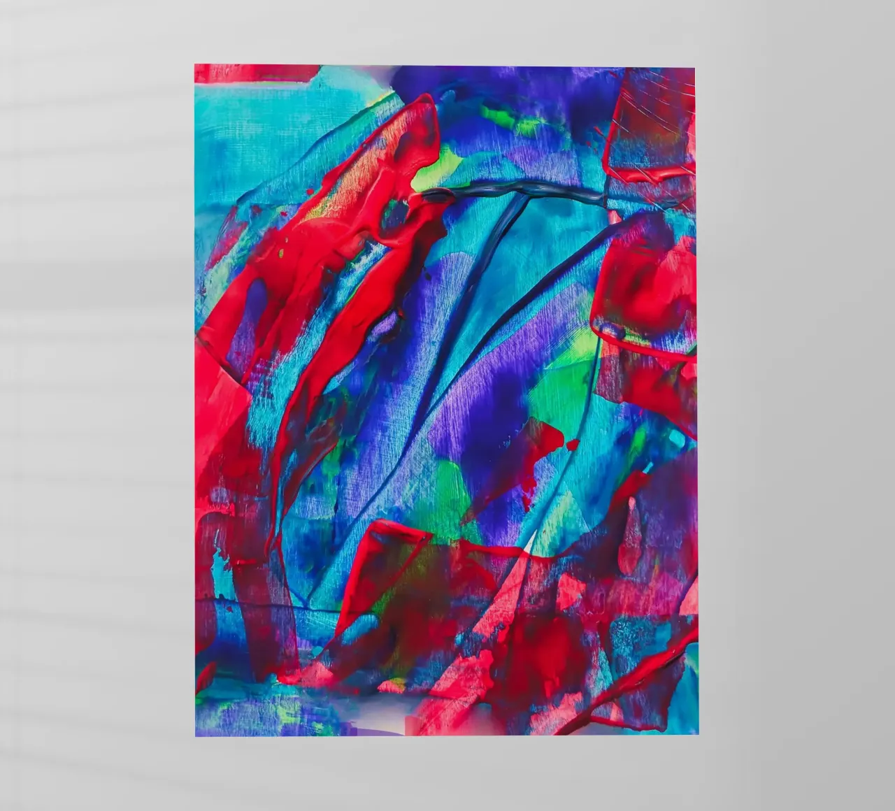 'Chromatic Surge' Stampa acrilica astratta pellicola backlit da FABOArt