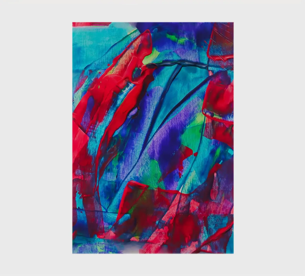 'Chromatic Surge' Abstract Acrylic Print notebook by FABOArt