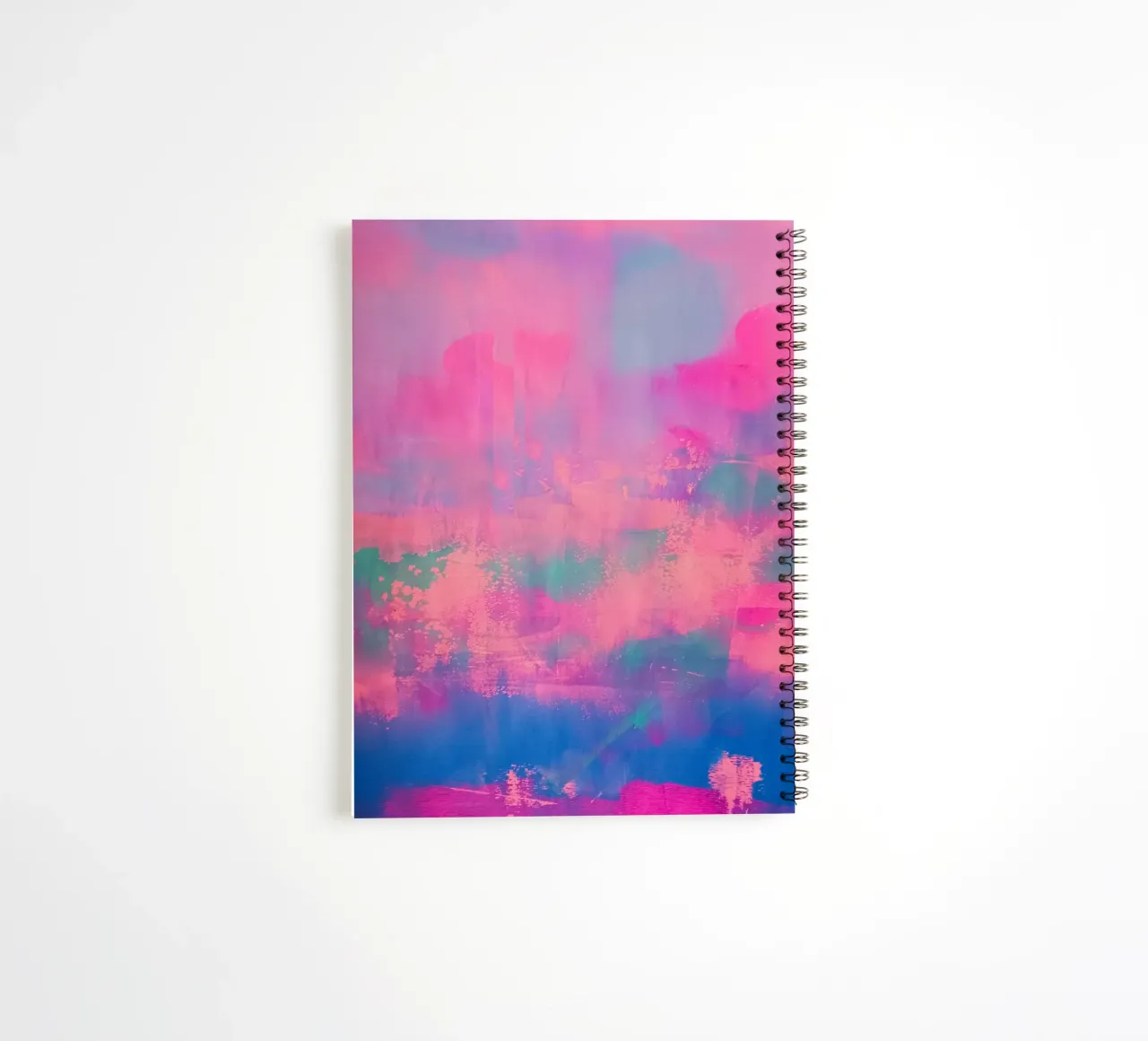 Vibrant Abstract Print - Chroma Distressed spiral notebook by FABOArt