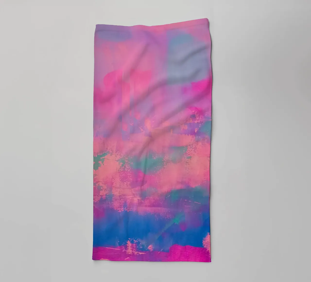 Vibrant Abstract Print - Chroma Distressed towel by FABOArt