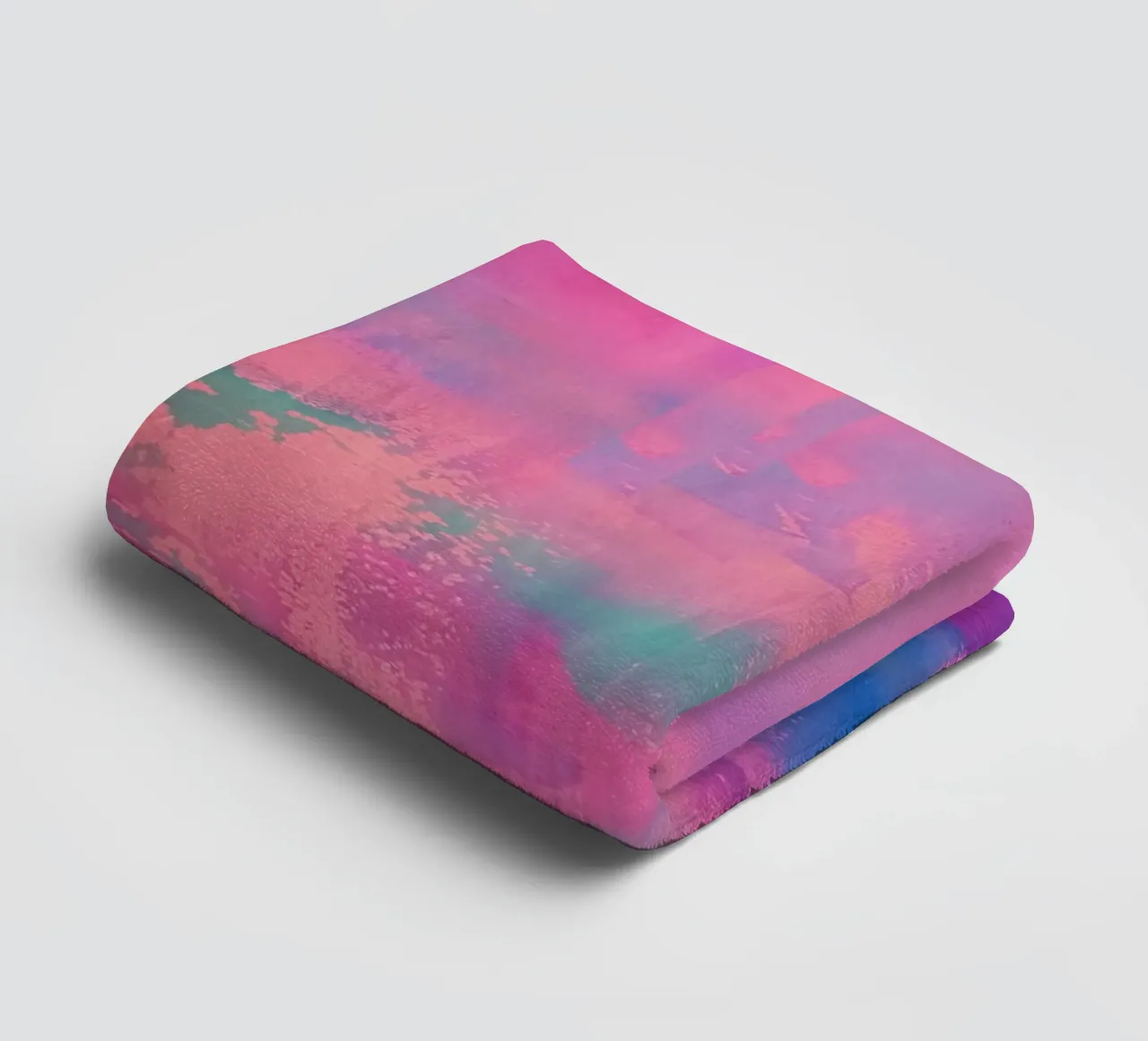 Vibrant Abstract Print - Chroma Distressed towel by FABOArt