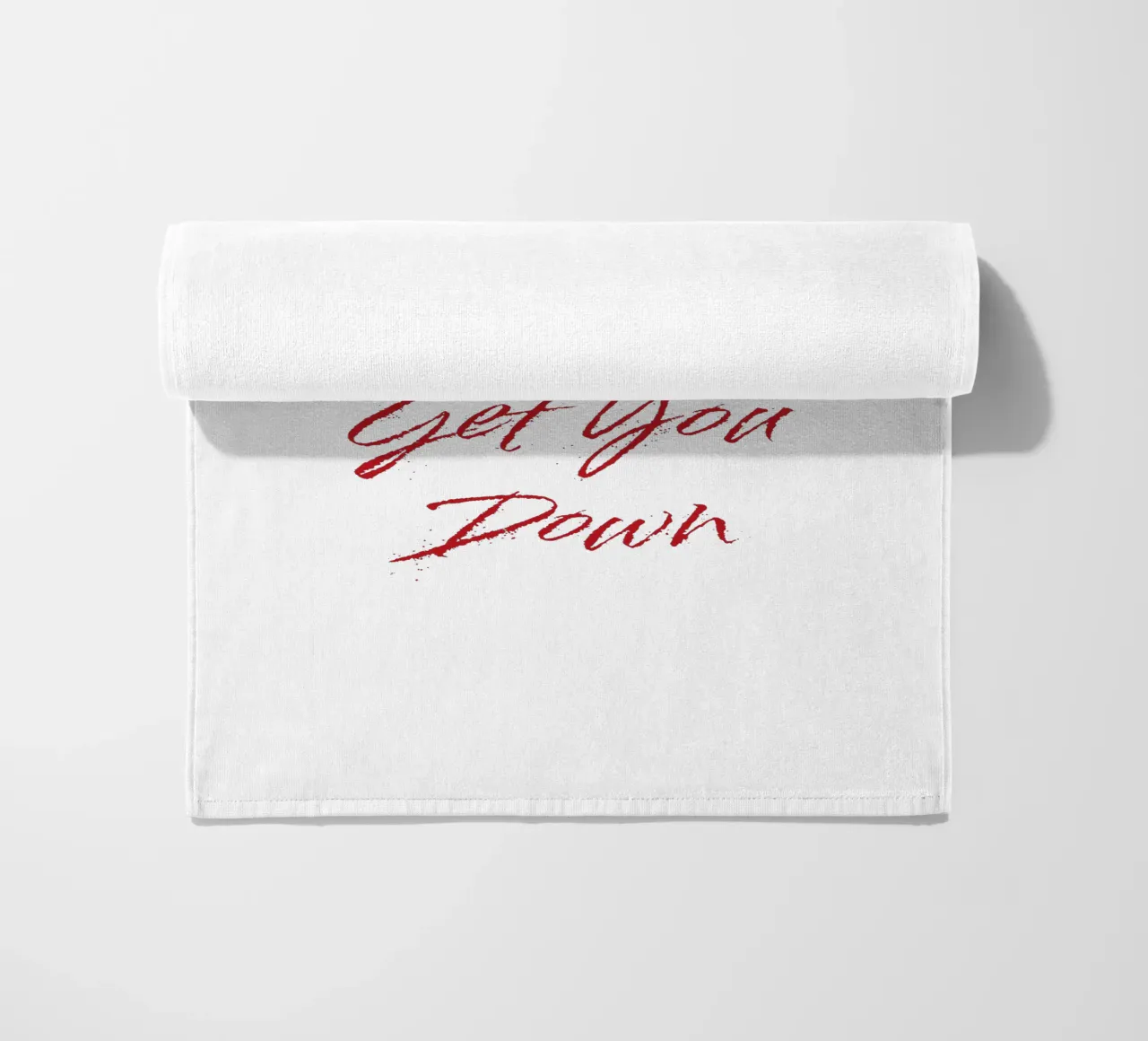 'Don't Let The Bastards Get You Down' - Red Text beach towel by FABOArt