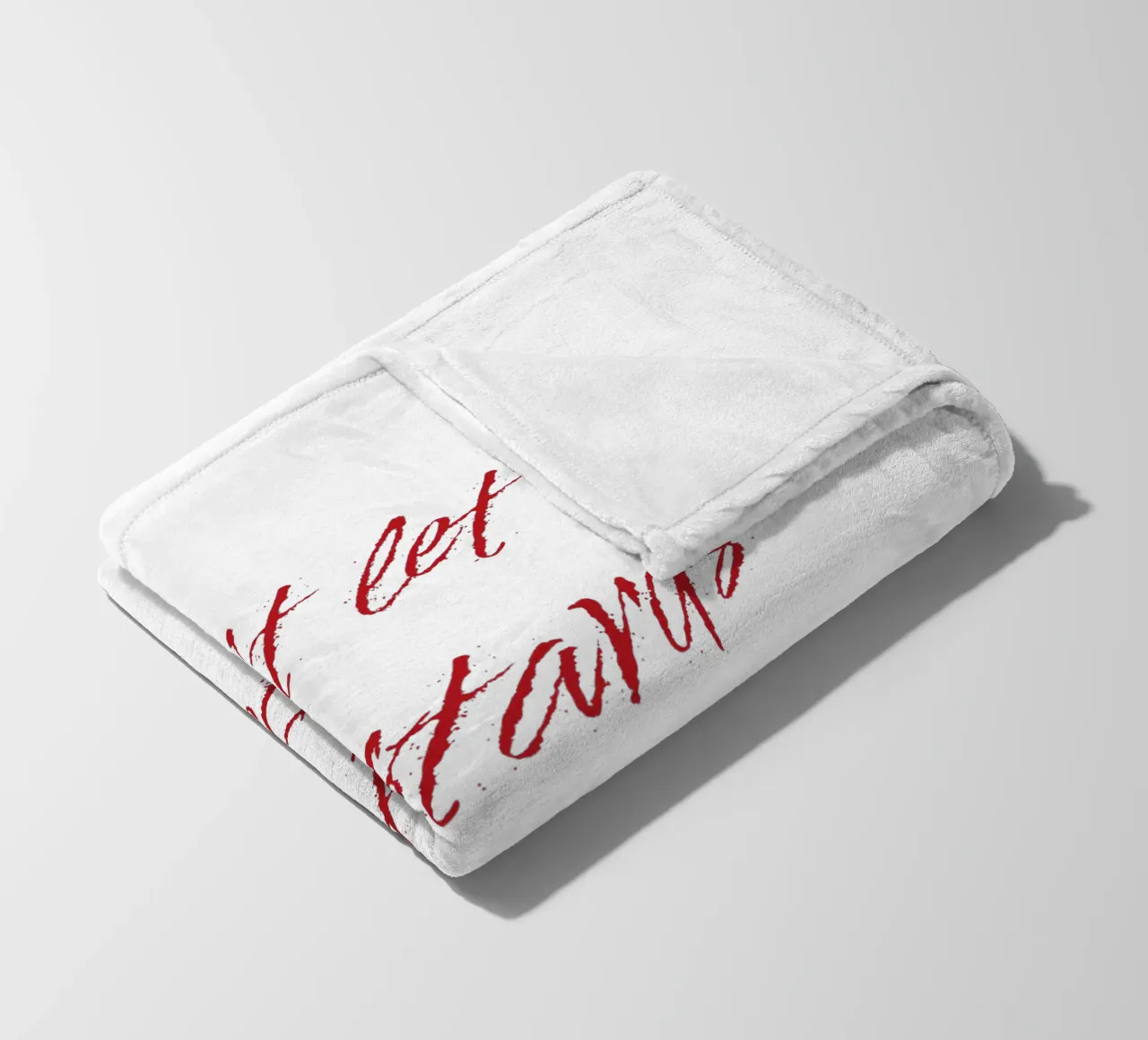 'Don't Let The Bastards Get You Down' - Red Text fleece blanket by FABOArt
