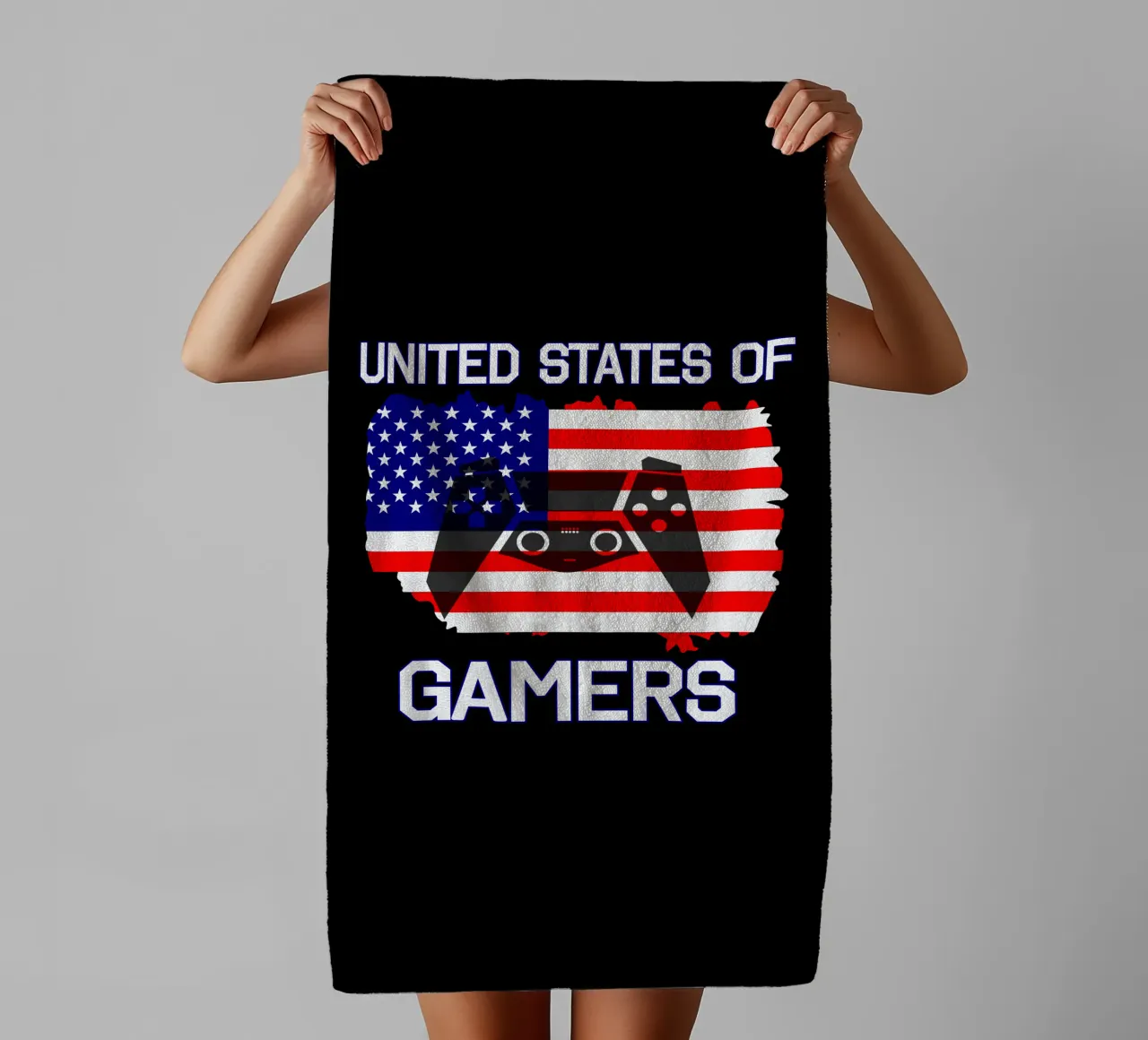 Gli Stati Uniti dei videogiocatori Cool Gaming Video Games asciugamano da bagno da sillyindustries