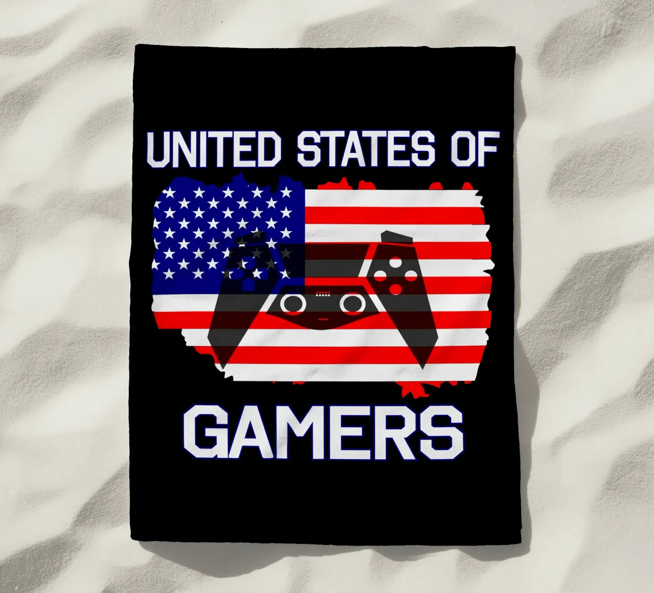 Gli Stati Uniti dei videogiocatori Cool Gaming Video Games telo mare da sillyindustries