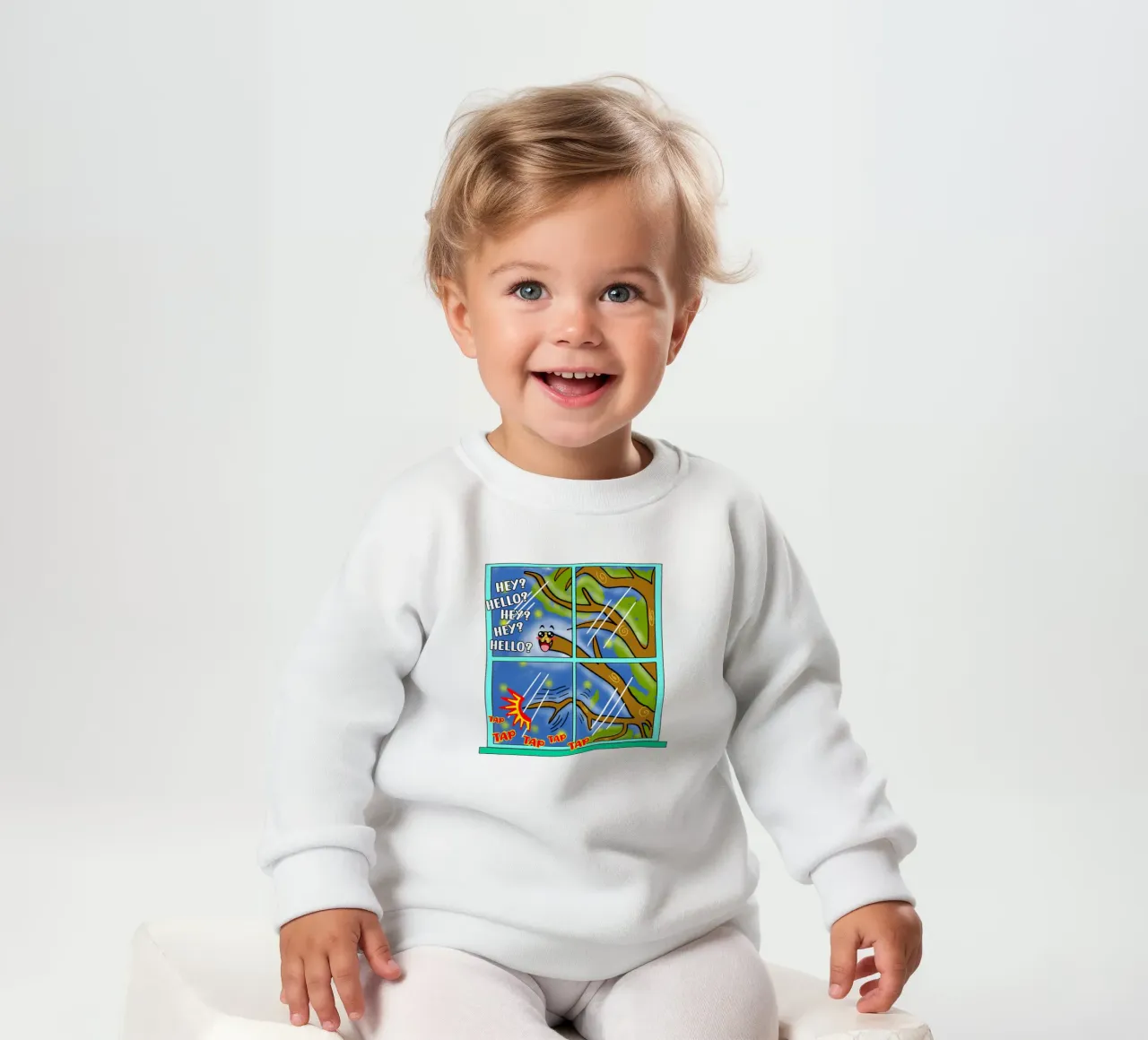 Grappige Kawaii Leuke Boomtak Tikken Klassiek Beeldverhaal baby sweatshirt van sillyindustries