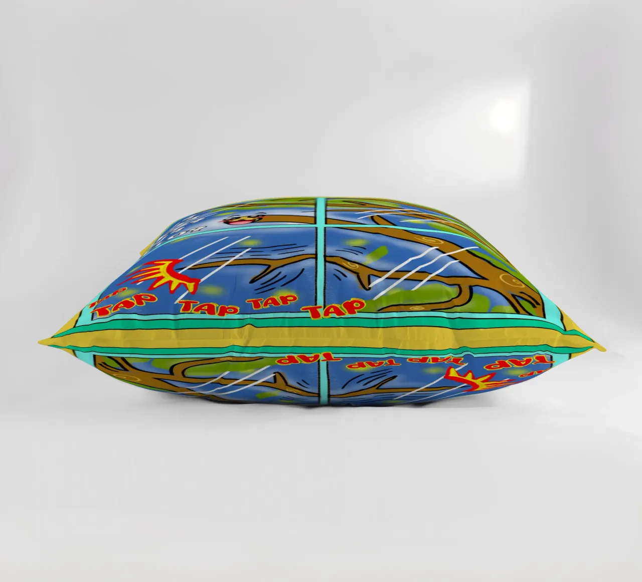 Divertente Kawaii Cute Tree Branch Tapping Cartone animato classico cuscino da sillyindustries