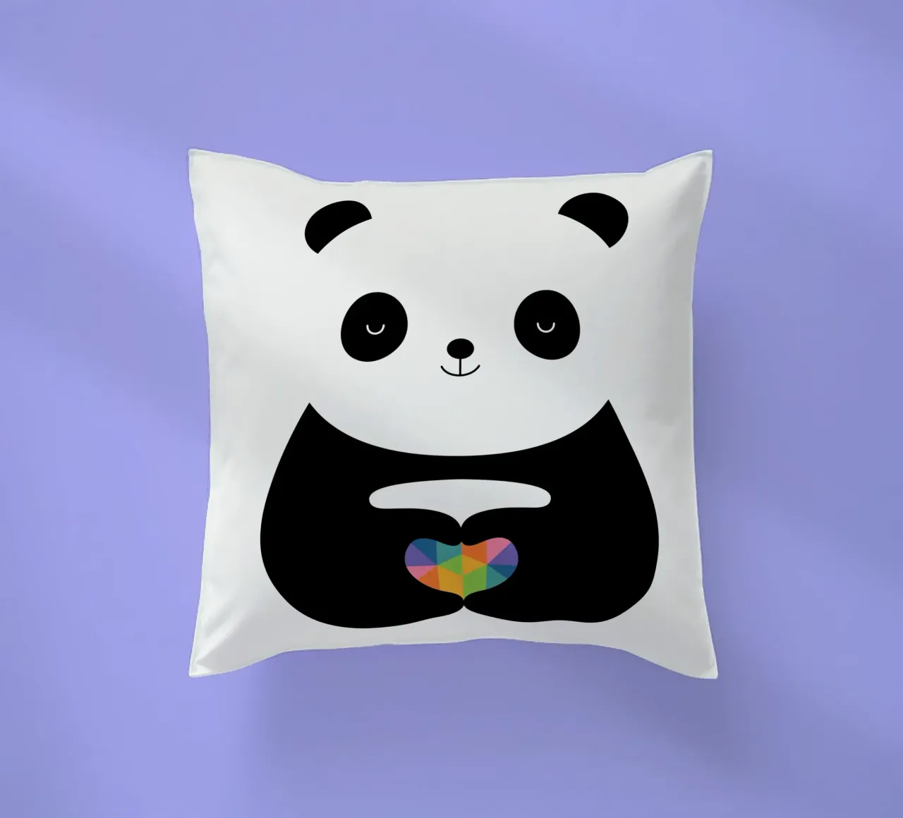 Panda Love decorative cushion by Andy Westface