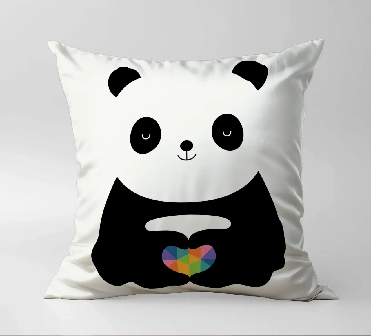 Panda Love decorative cushion by Andy Westface
