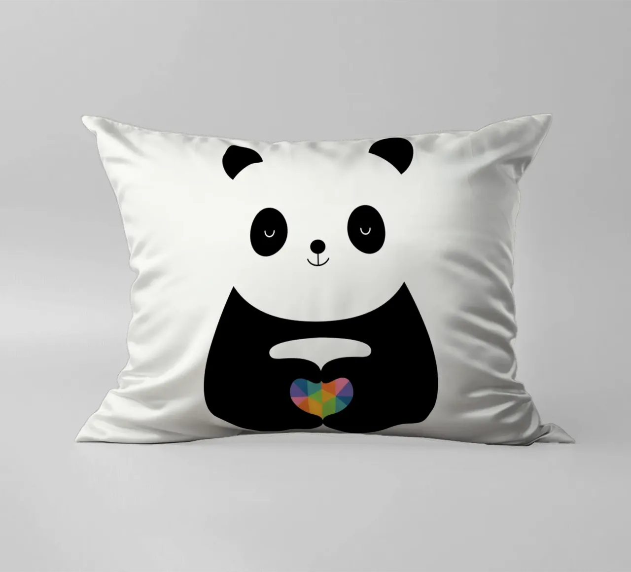 Panda Love decorative cushion by Andy Westface