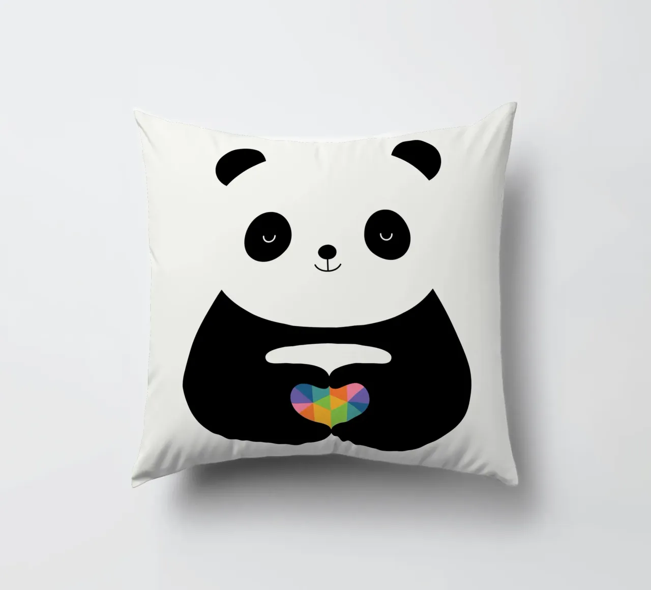 Panda Love decorative cushion by Andy Westface