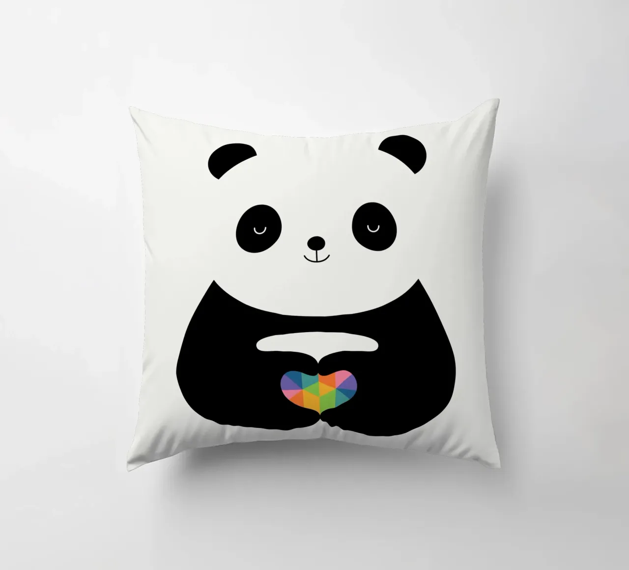 Panda Love decorative cushion by Andy Westface