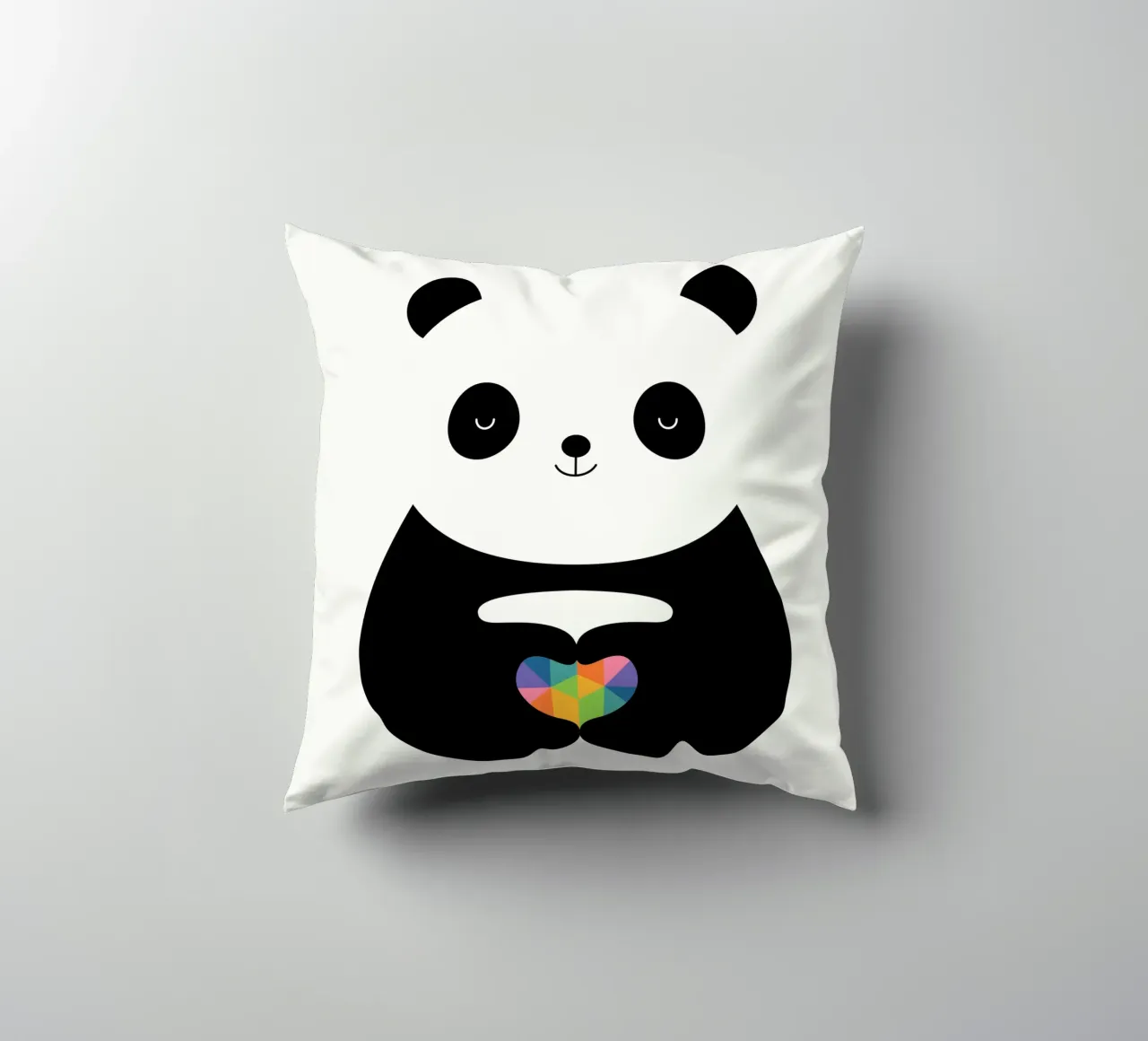 Panda Love decorative cushion by Andy Westface