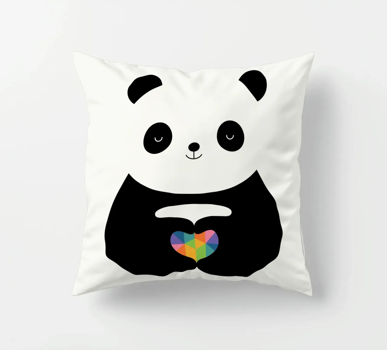 Panda Love decorative cushion by Andy Westface