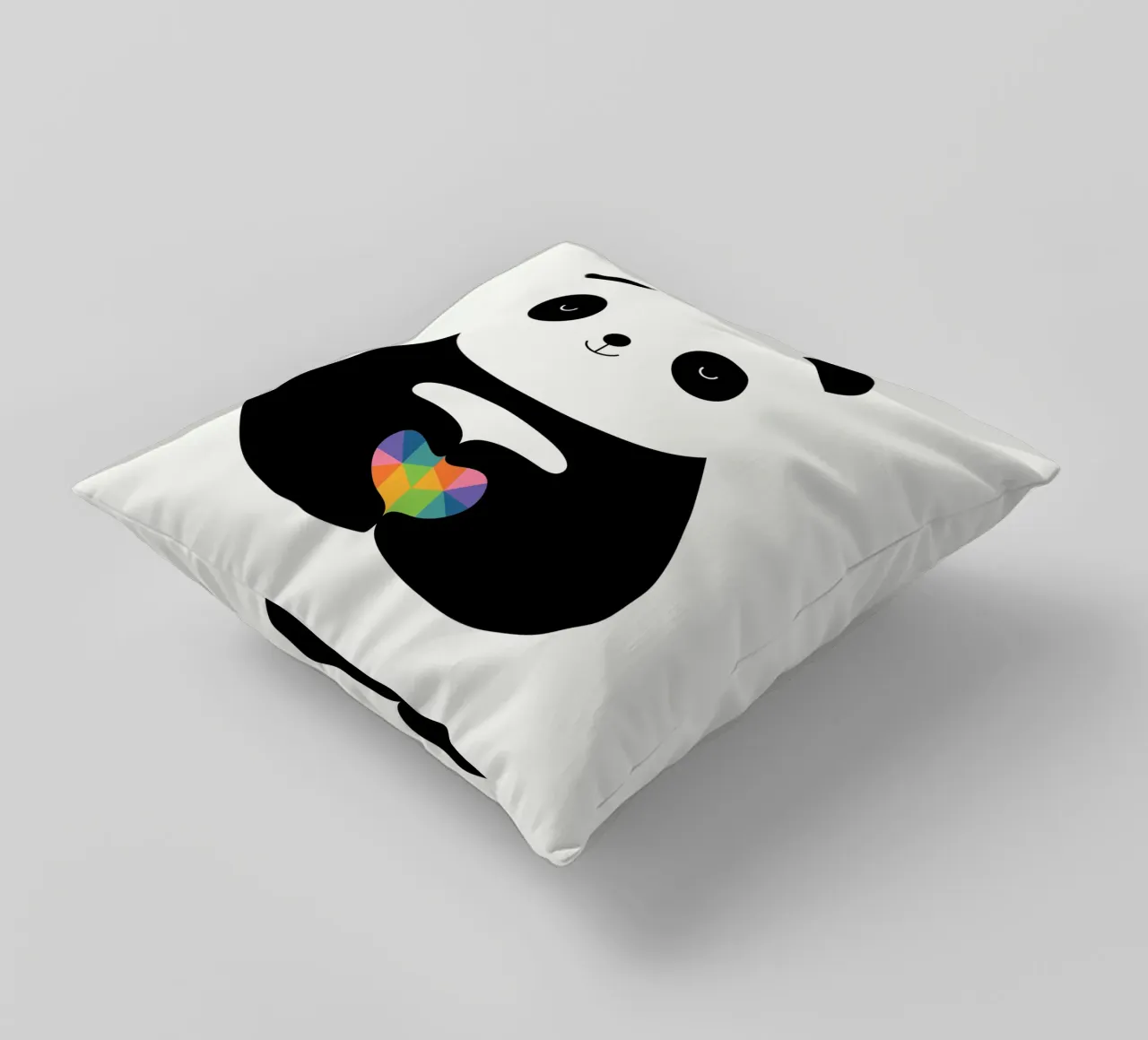 Panda Love decorative cushion by Andy Westface