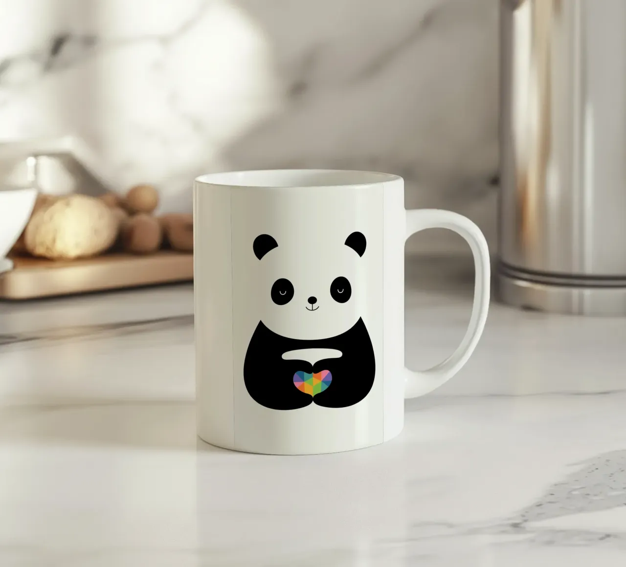 Panda-Liebe Keramik Tasse von Andy Westface