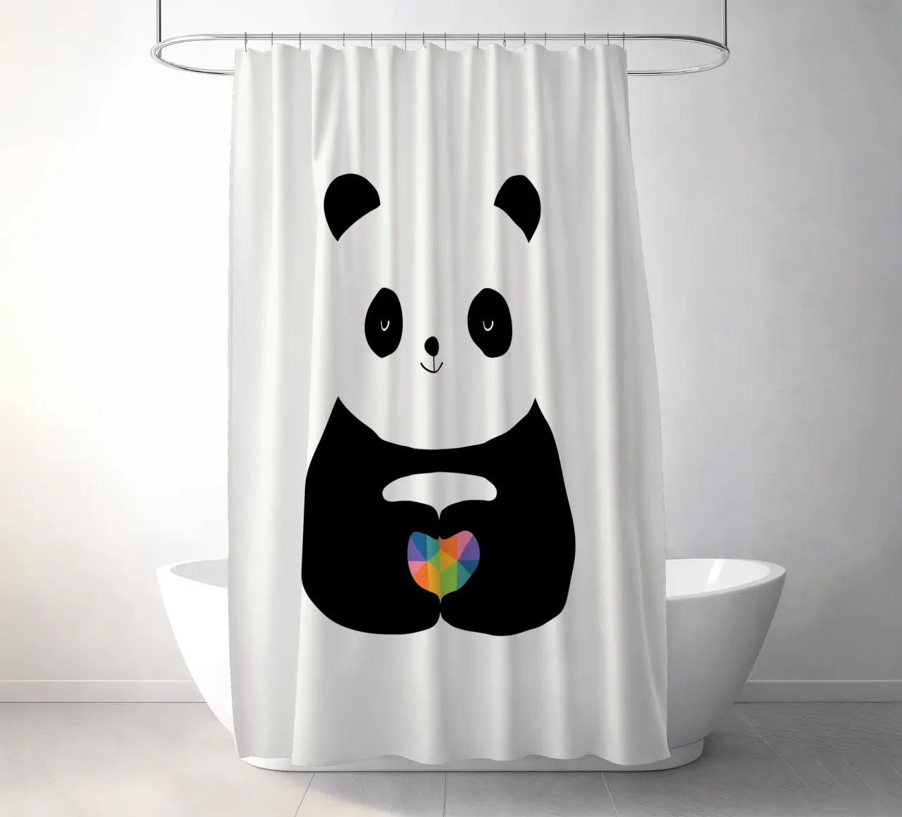 Panda-Liebe Duschvorhang von Andy Westface
